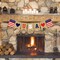 Jute Burlap USA Banner – 4th of July Independence Day Rustic American Mantel Fireplace Garland Decoration for Patriotic Home Decor